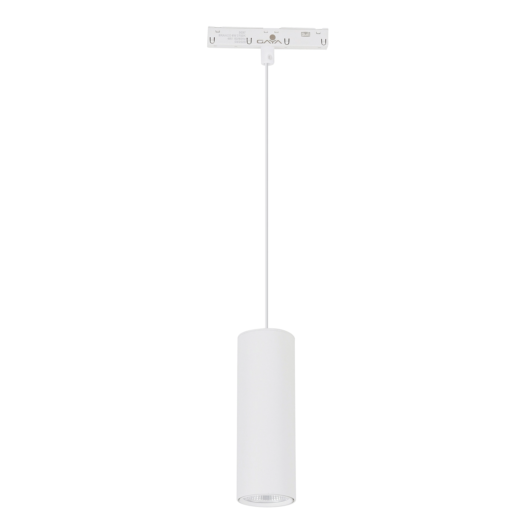 Pendente para Trilho Magnético Com Led Amarelo Mag Gaya Branco 48V