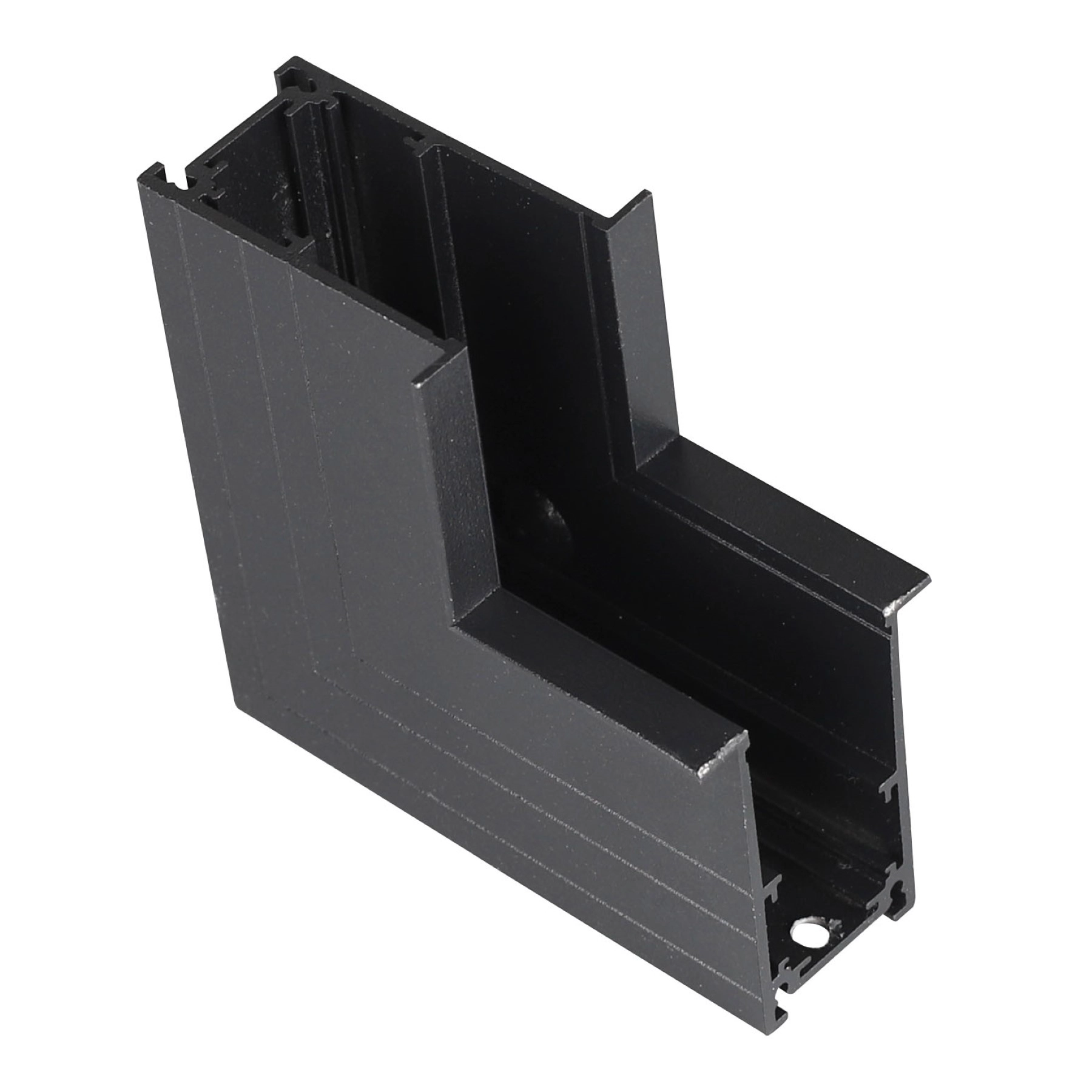 Conector em L para Trilho Magnético de Embutir Gaya Preto 9,8cm