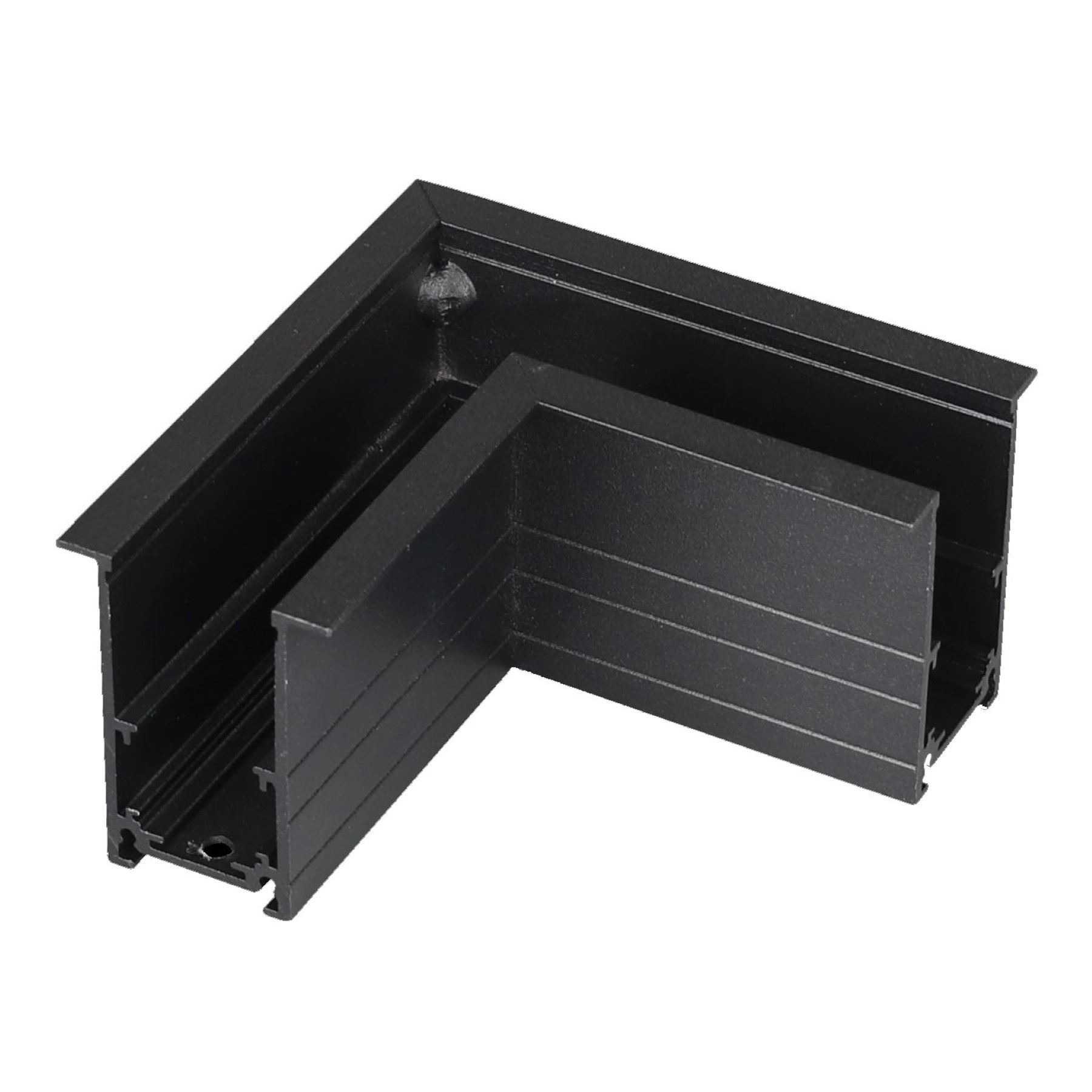 Conector em L para Trilho Magnético de Embutir Gaya Preto 9,2cm