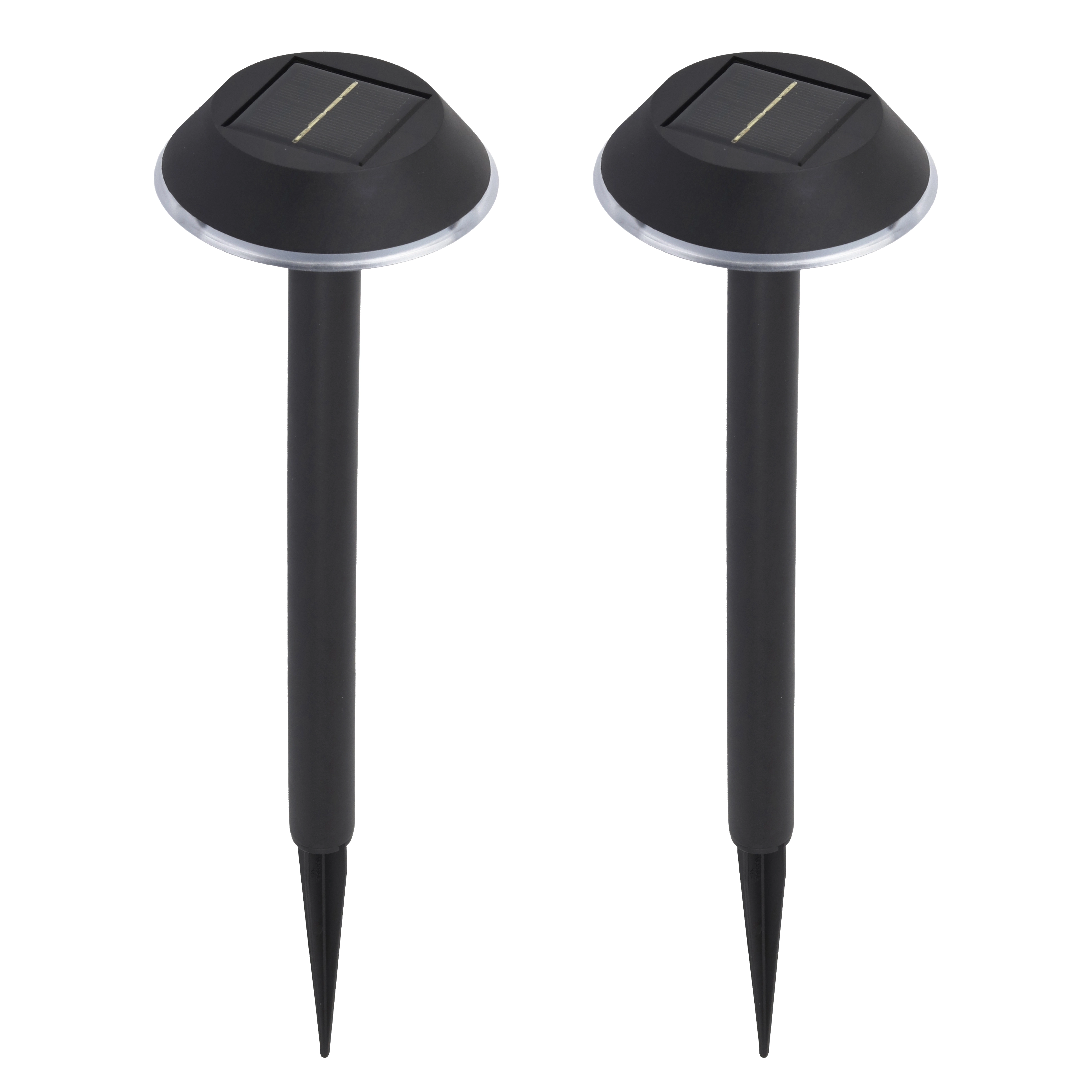 Kit 2 Espetos Solares LED Luz Branca 140lm Gaya