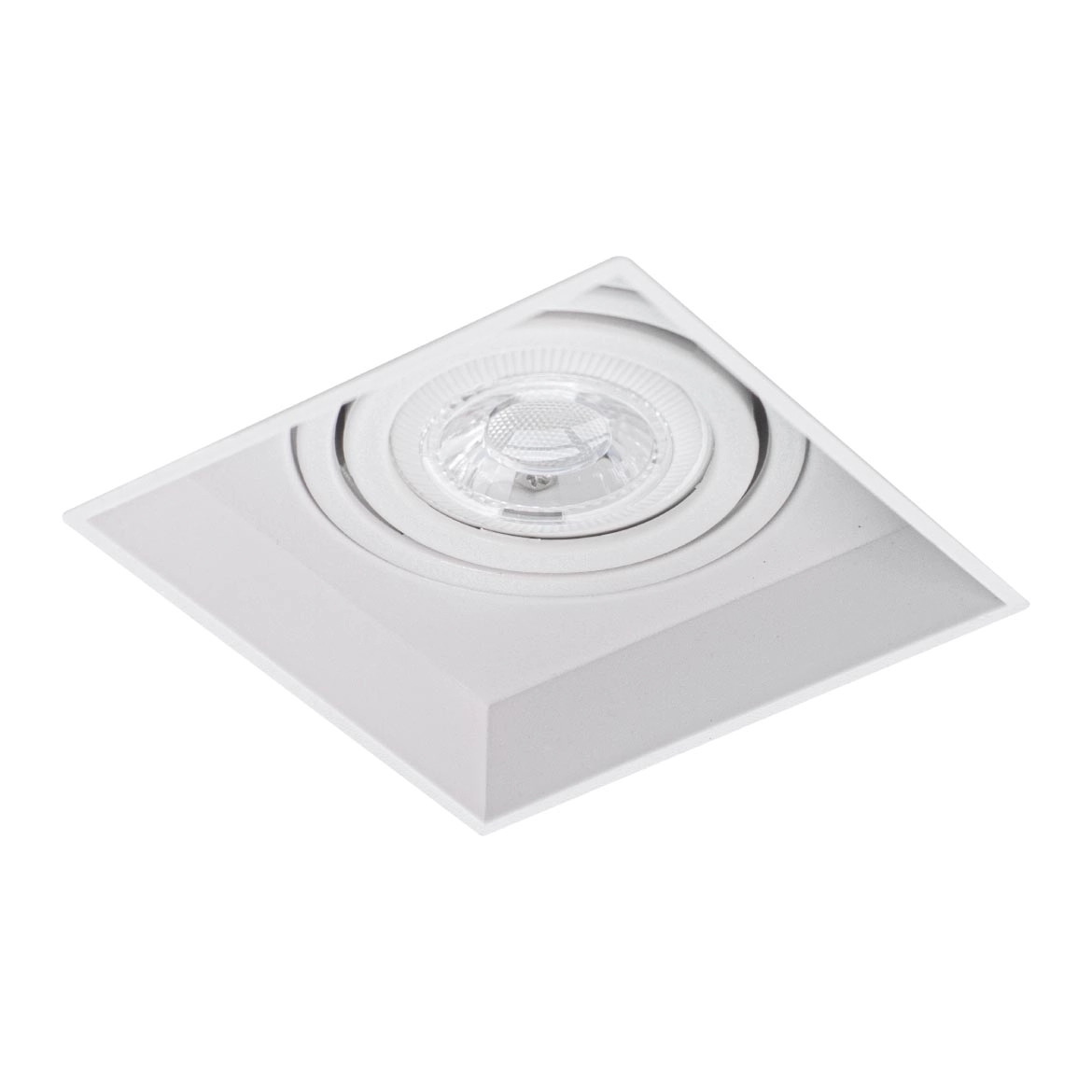 Spot Quadrado Embutir No Frame Gu10 P/ Mr11 Branco Gaya St2887