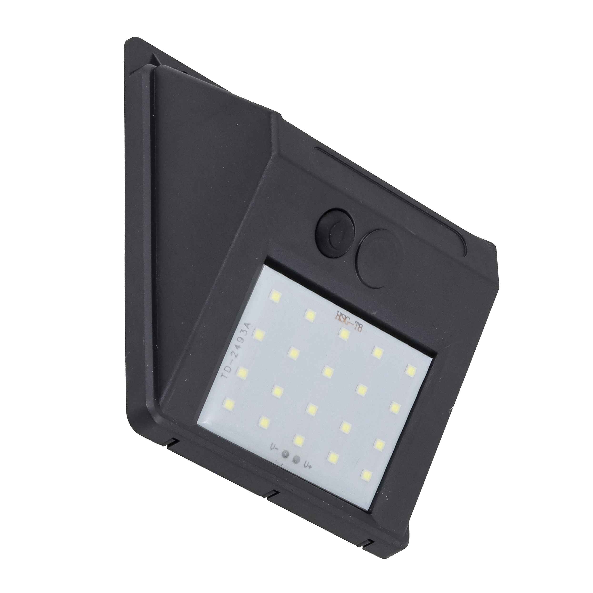 Arandela Solar IP65 LED Amarelo Zyon Gaya Preta