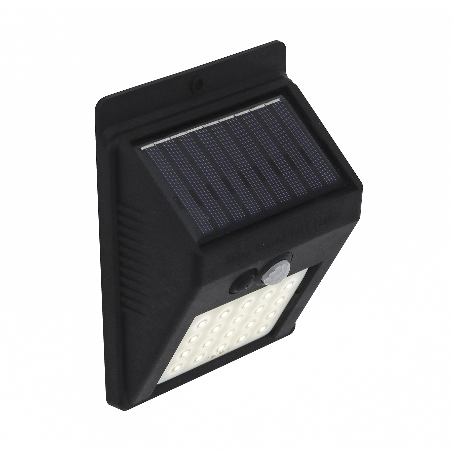Arandela Solar Externa com Sensor IP65 LED Amarelo Zyon Dupla Gaya Preta