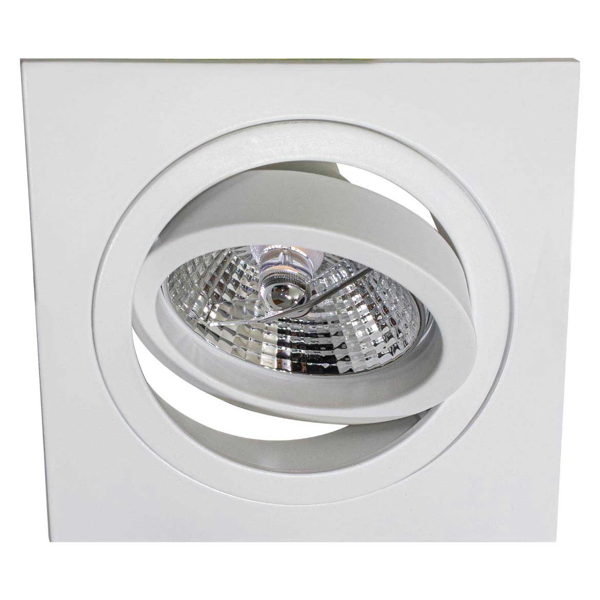 3x Spot Ecco Quadrado Rente Embutir Gu10 + Led Ar70 St1842