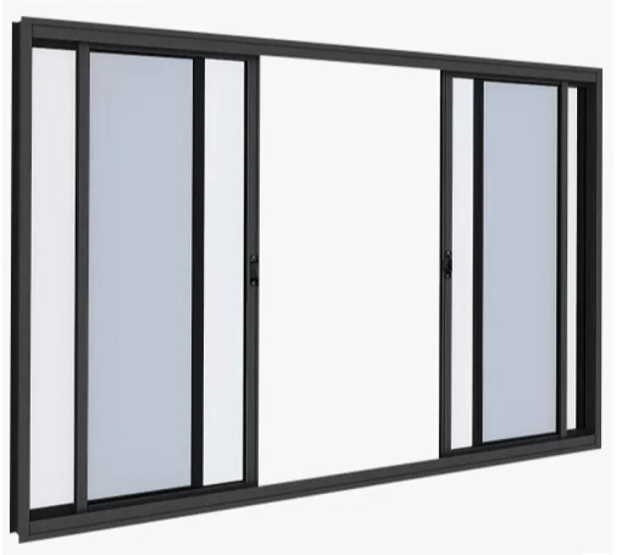 Janela De Alumínio 04 Folhas Branco Classic Com Vidro Fume - 100x120