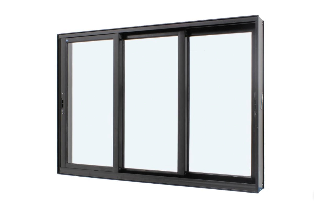Janela De Alumínio Maxx 03 Folhas Móveis Preto - 100x150