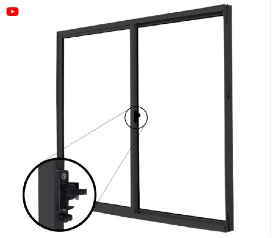 Janela De Alumínio 02 Folhas Fit Preto - 80x80