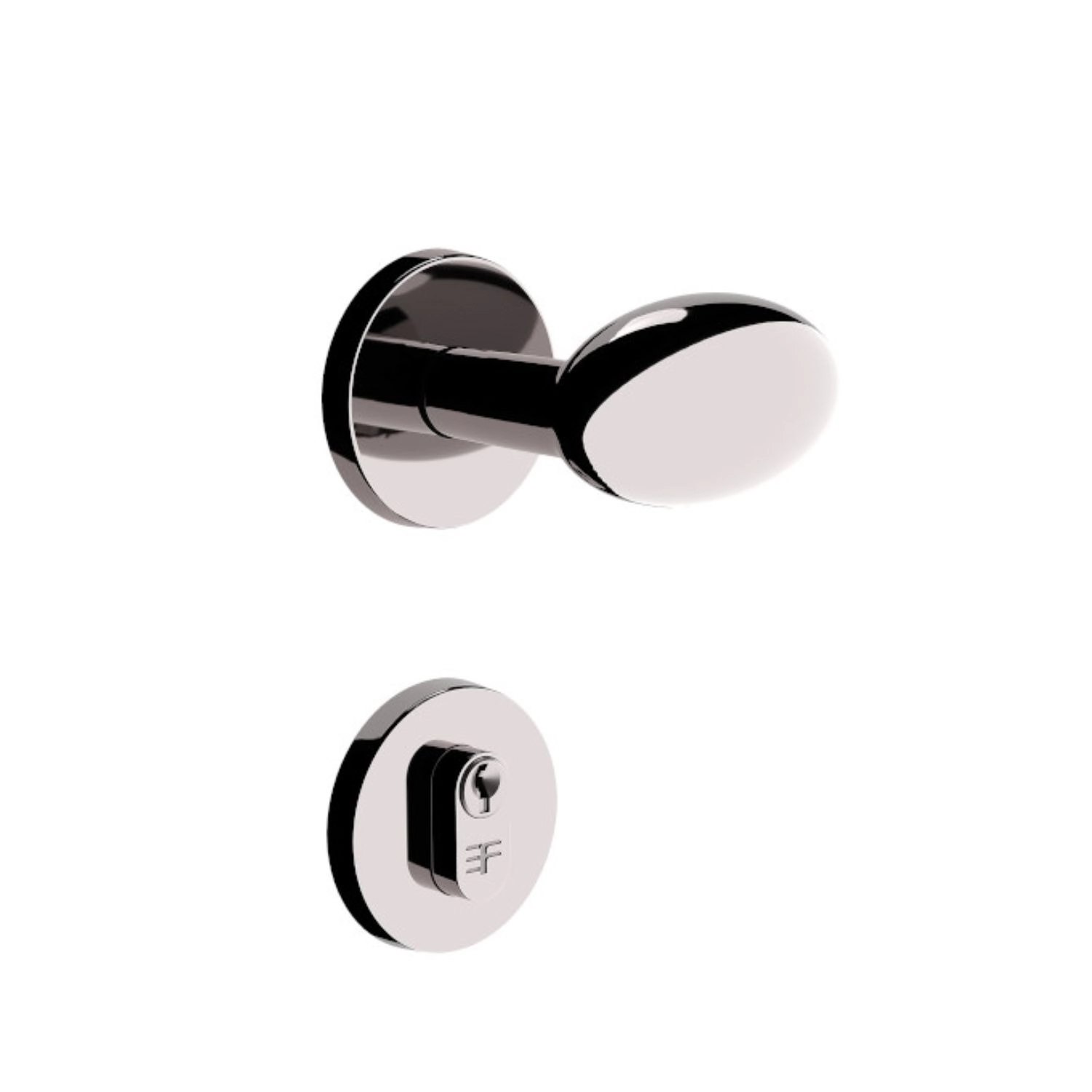 Fechadura Roseta Design Externa 40mm Cromada 721e33455cr 3f