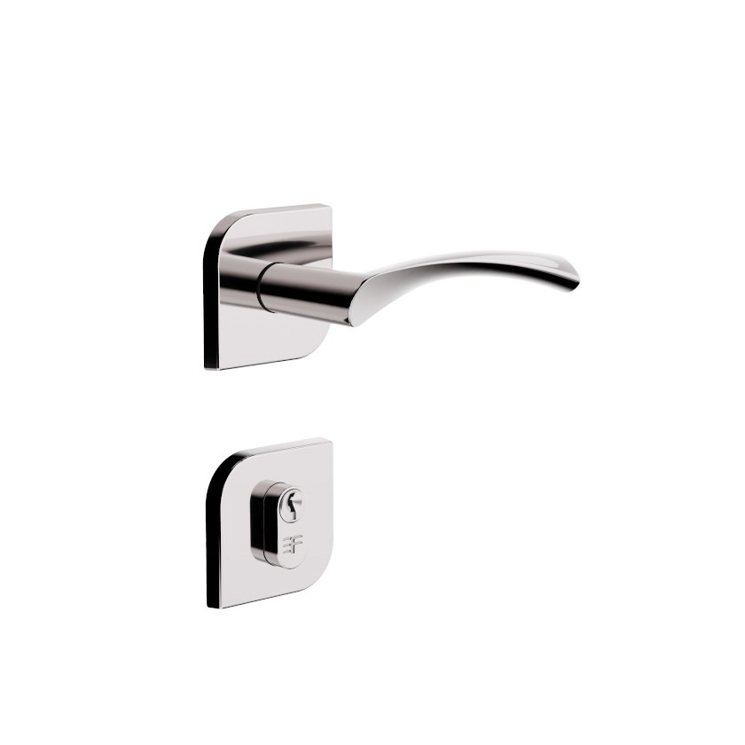 Fechadura Roseta Design Externa 40mm Cromado 735e11955cr 3f