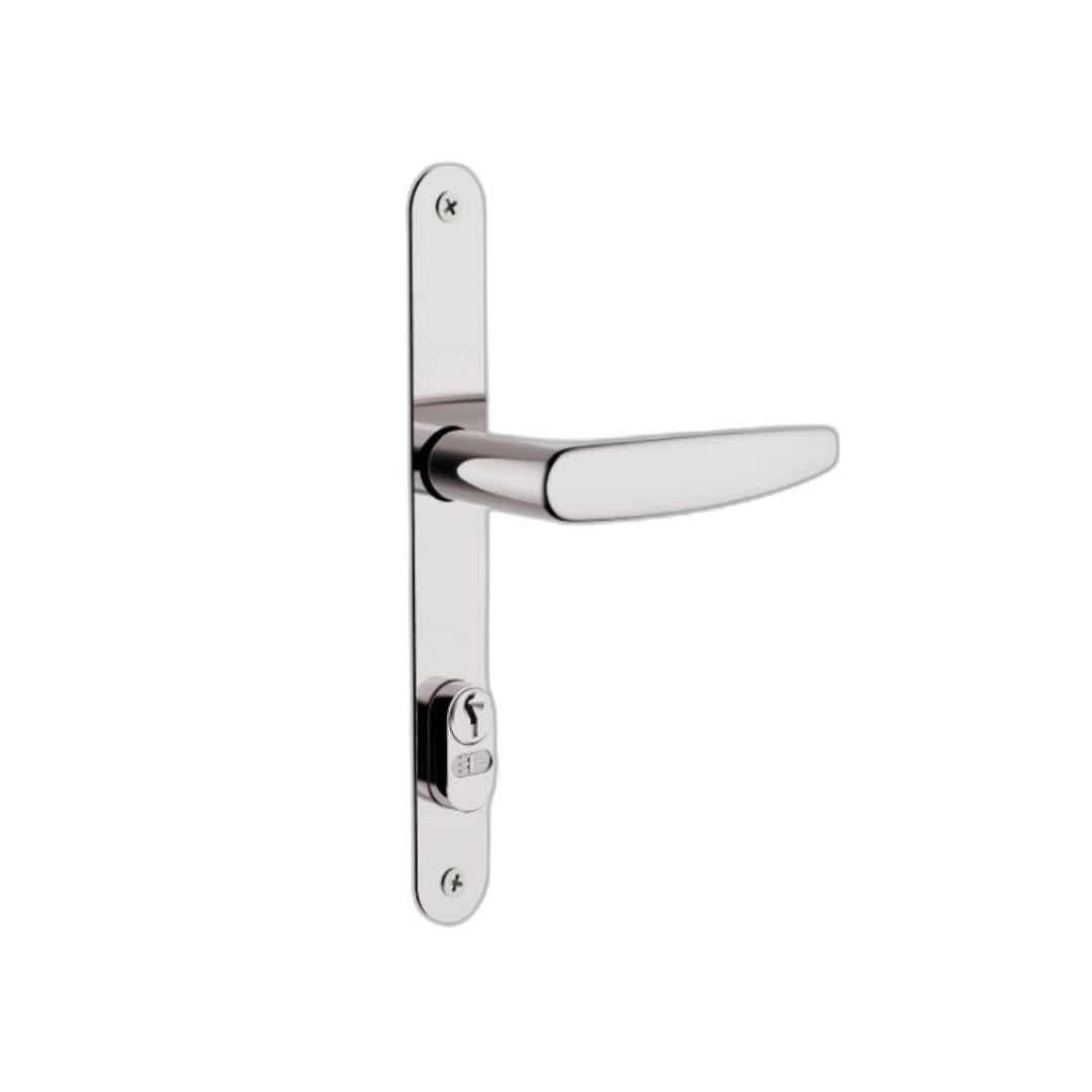 Fechadura 3f 511/11260cr Perfil Estreito Macaneta Alavanca Porta Portao Aluminio Ferro Cromado