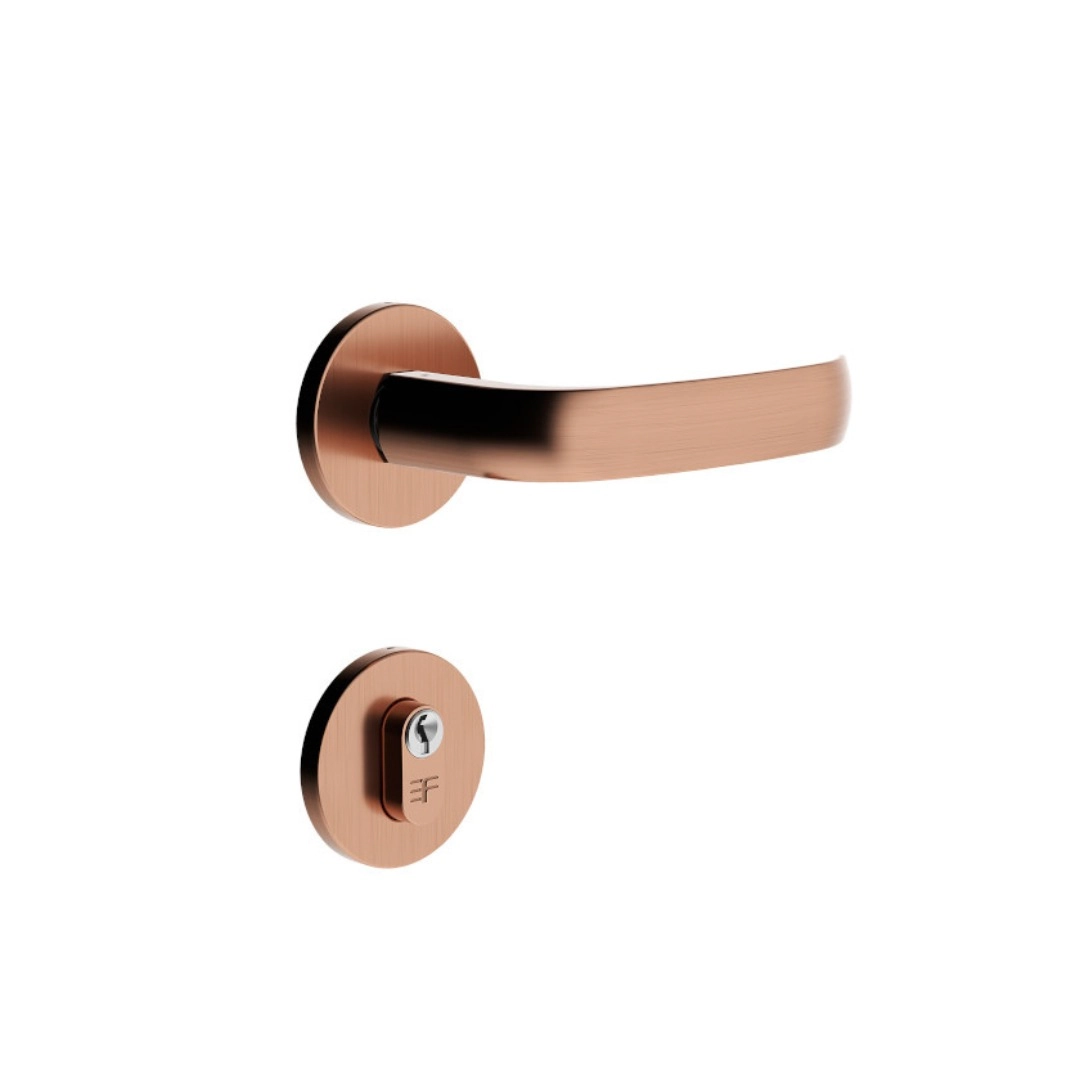 Fechadura Externa 3f 720e116 Redonda - Rosé