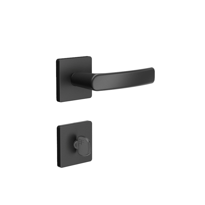 Fechadura Banheiro 3f Modelo 740b113 - Preto Fosco