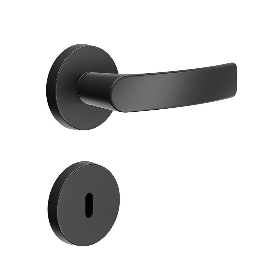 Fechadura 821i813 Interna Roseta Redonda Preta 3f