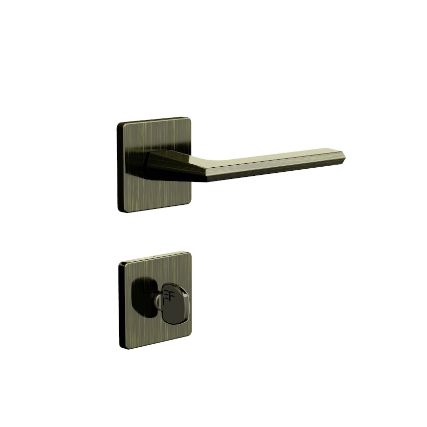 Fechadura Roseta Quadrada Design Banheiro 40mm Antique 740b127at 3F