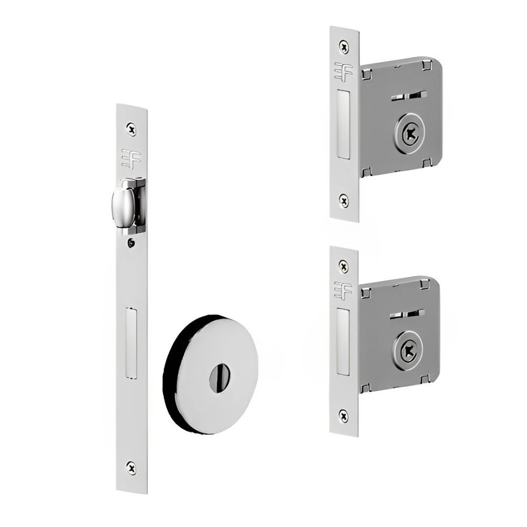 Fechadura Kit 821 Rolete Tetra Roseta Redonda Cromada 3f