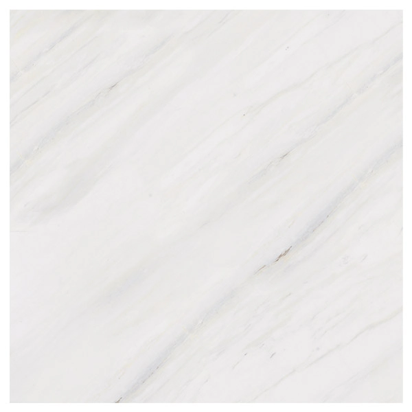 Piso Cerâmico Interno Mármore Esmaltado Brilhante Borda Arredondada 57x57cm Calacata Bianco Via Ápia