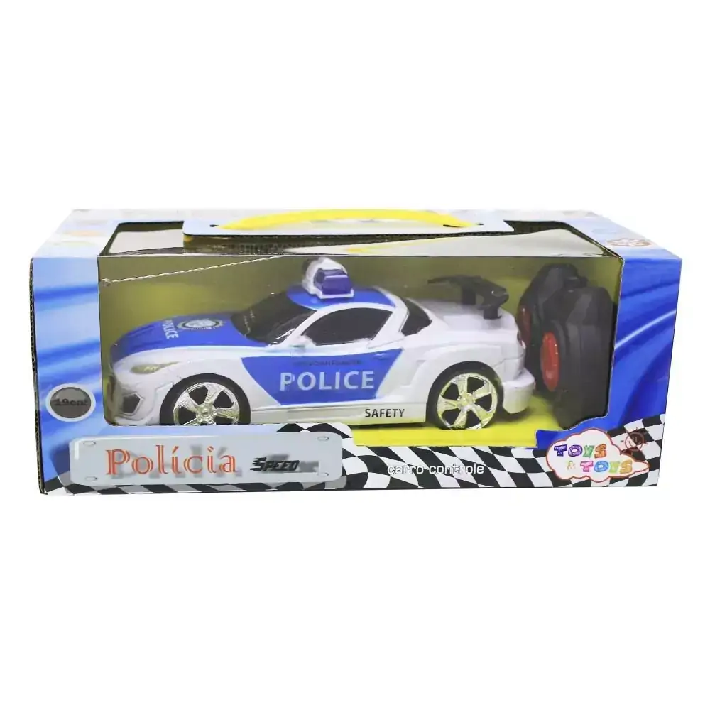 Carro Controle Remoto 6 Funções Policia 19 Cm Cores Sortidas Carrinho, Toys &amp; Toys HC9116162 - 134835