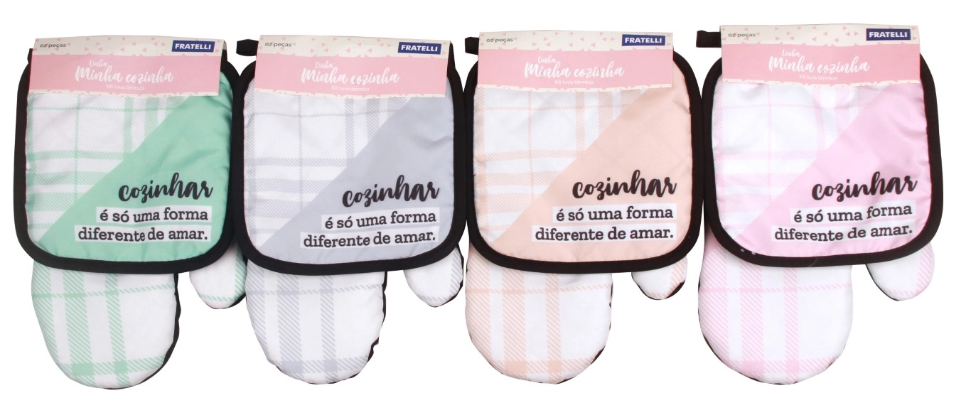 Kit Luva Termica P/cozinha 2pc Euroquadro
