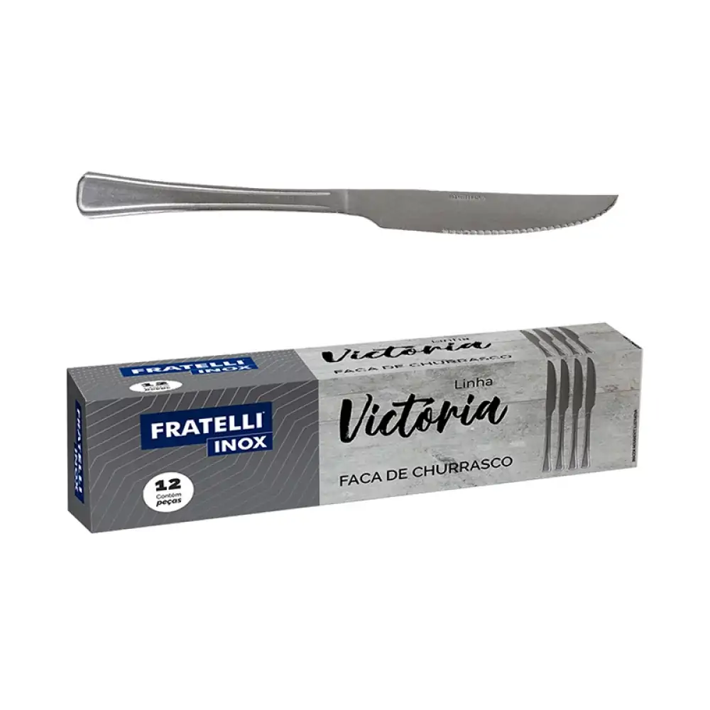 Faca Para Churrasco Inox Linha Victoria