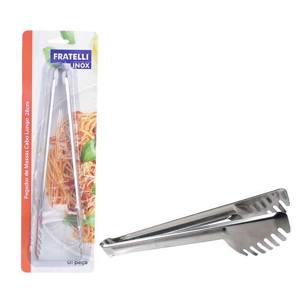 Pegador Massas Euro Inox 28 Cm Cabo Longo