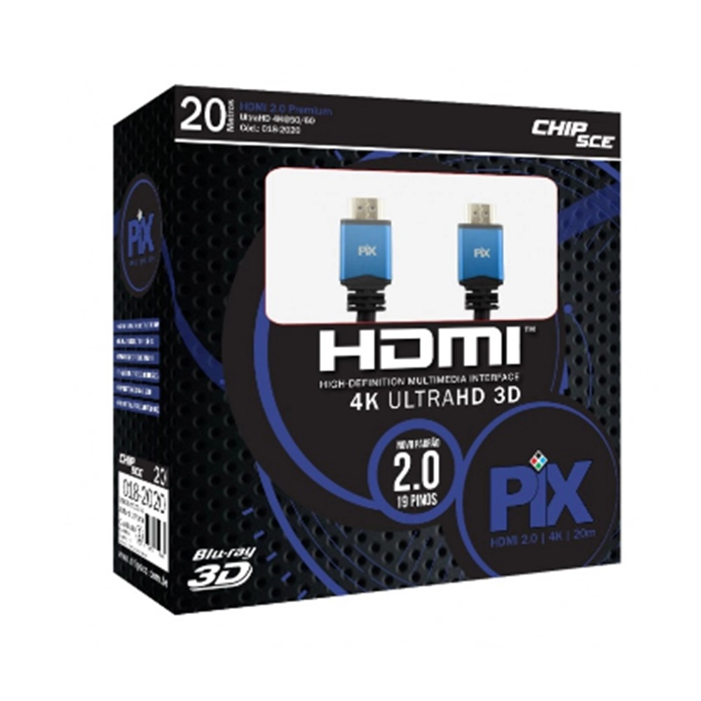 Cabo Hdmi 2.0 20m: 4k Hdr