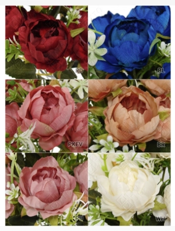 Mini Buque De Peonia X7 30cm Ref.03320 H8