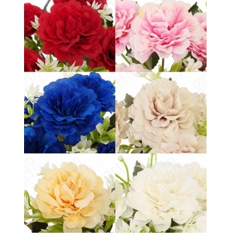 Mini Buque De Camelia X 5 26cm