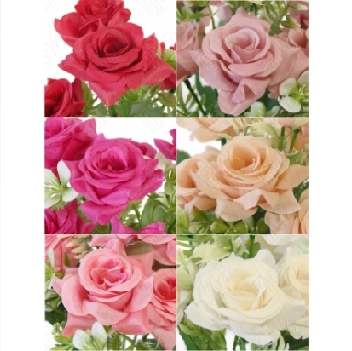 Mini Buque De Rosa Diamante X7 30cm Ref.03329 H8
