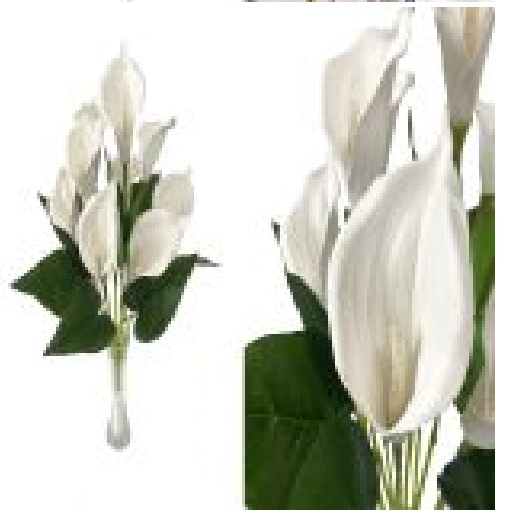 Buque De Copo De Leite Branco X9 52cm Ref.3607 H8