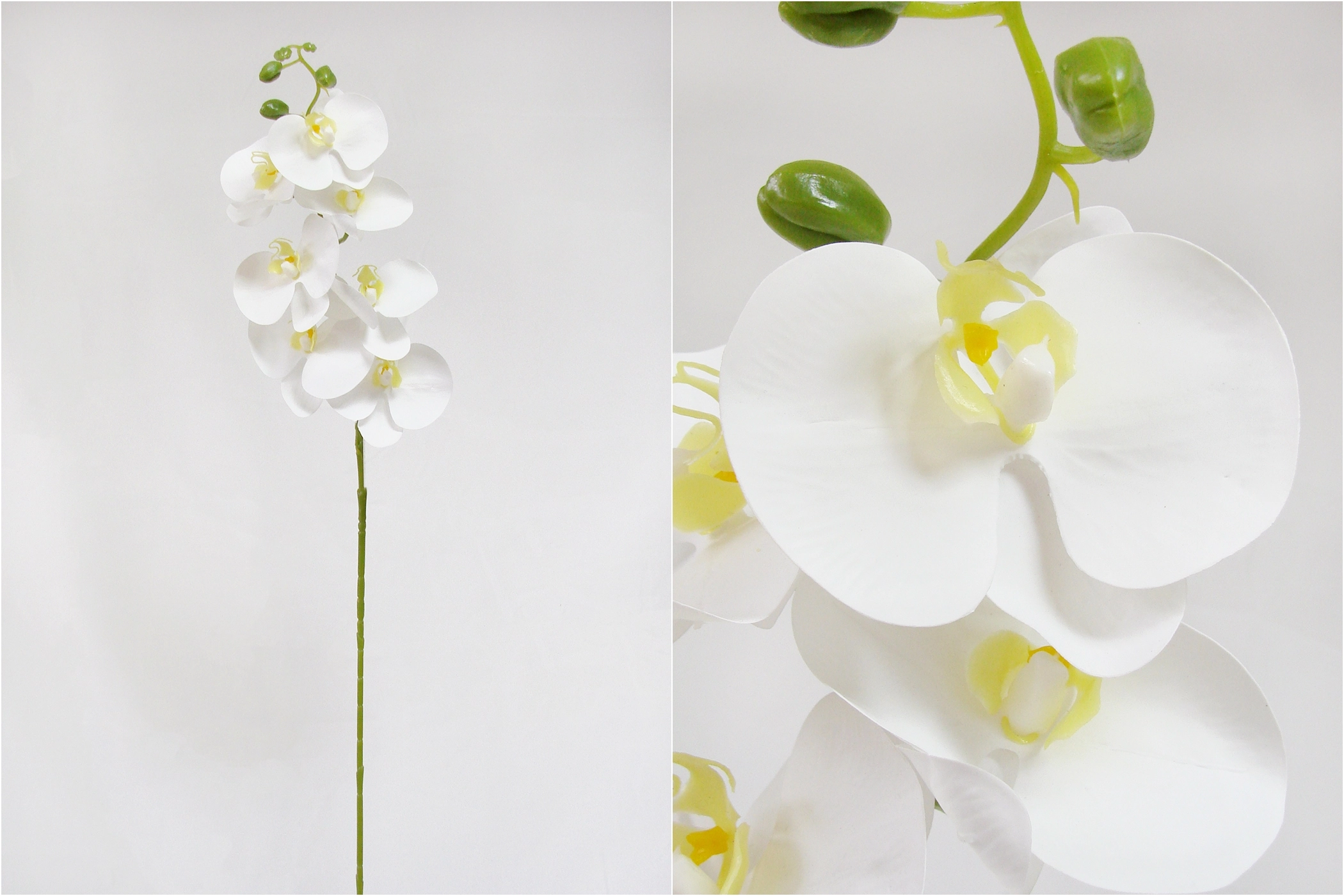 Orquidea Toque Real White Pink X7 1.05m 03867wpk H8