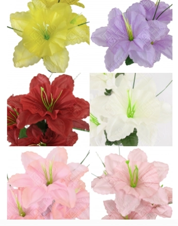 Buque De Hibisco X5 34cm Ref.07127 H8