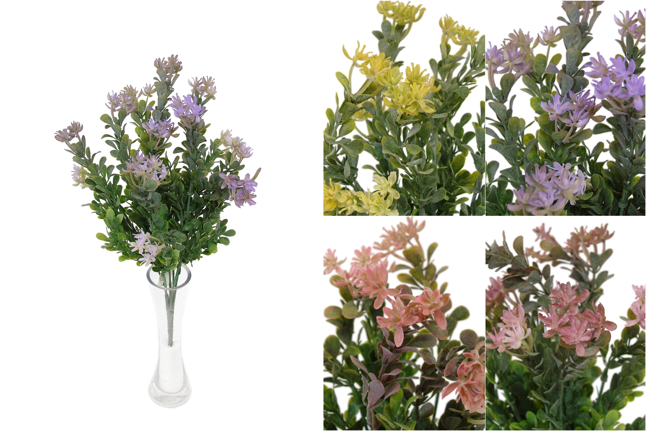 Buque Plast. Flor De Ameixa X7 35cm Ref.e/0924 H8
