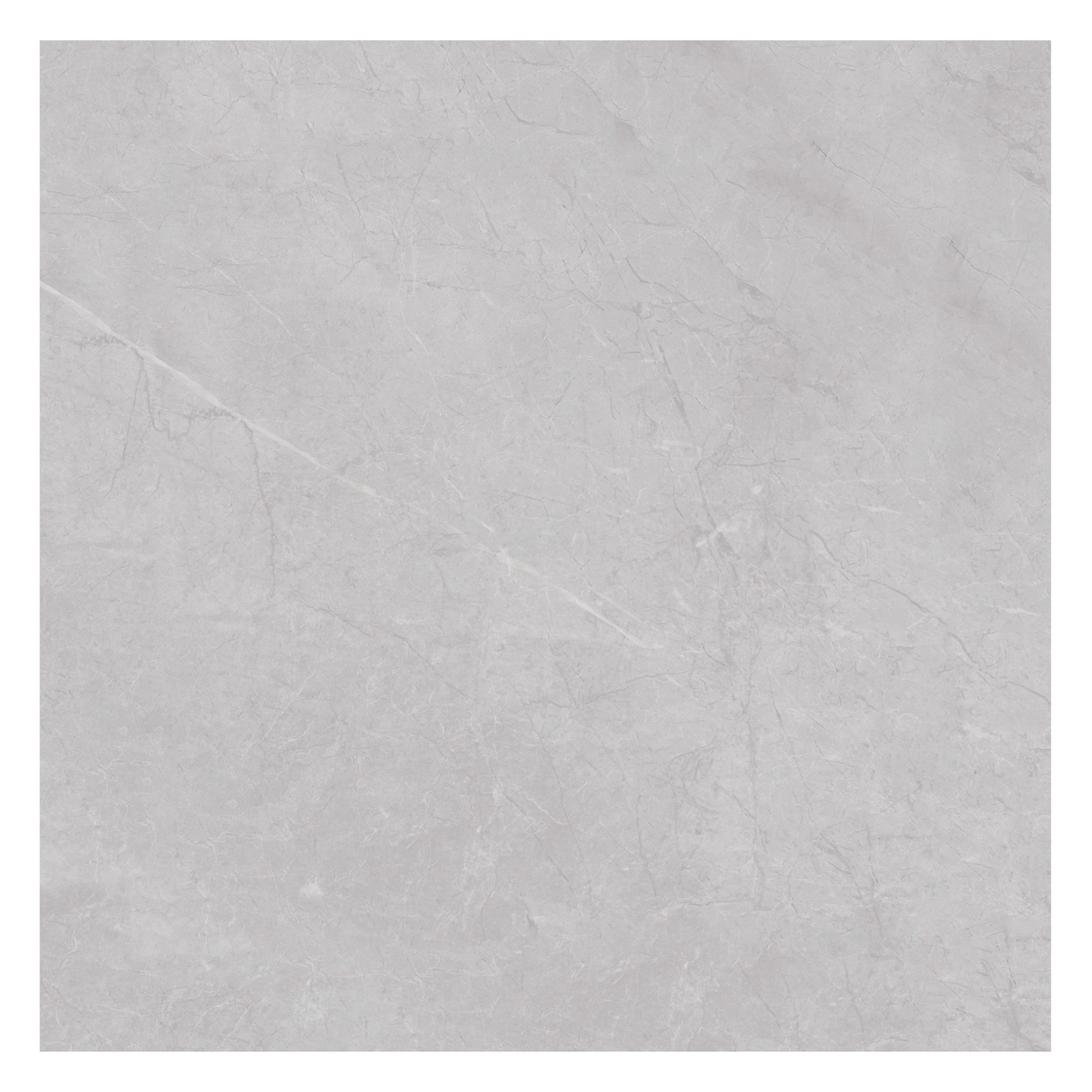 Piso Cerâmico Marmorizado Polido Borda Reta Interno 72x72cm Pulpis Grey Angelgres