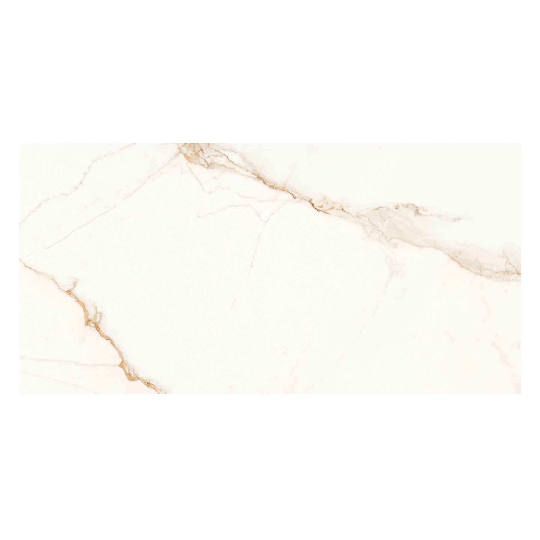 Piso Cerâmico Marmorizado Polido Borda Reta Interno 58x120cm Calacata Gold Angelgres