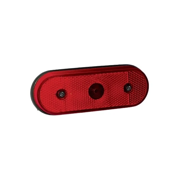 Lanterna Lateral Vermelha Led com Suporte Oval - PRADOLUX PL06081943