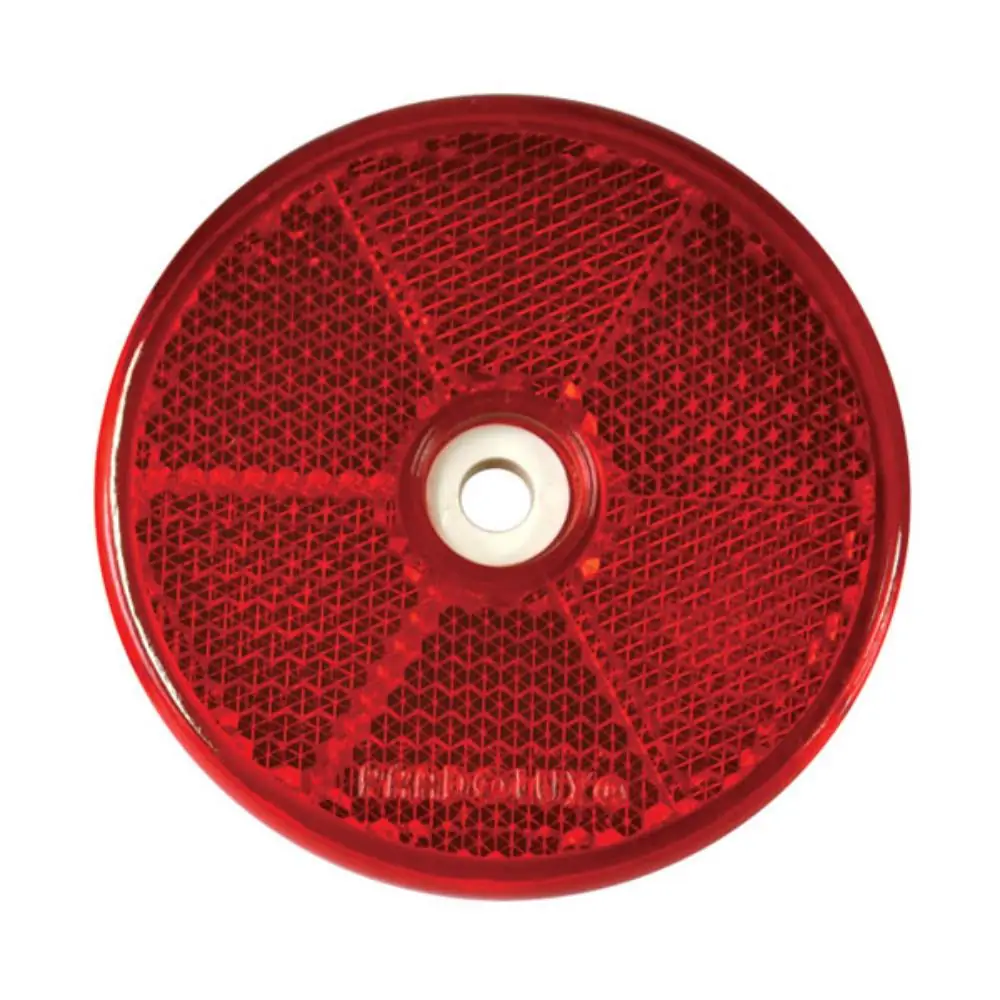 Refletor 60mm com Furo Vermelho Redondo - PRADOLUX PL15272123