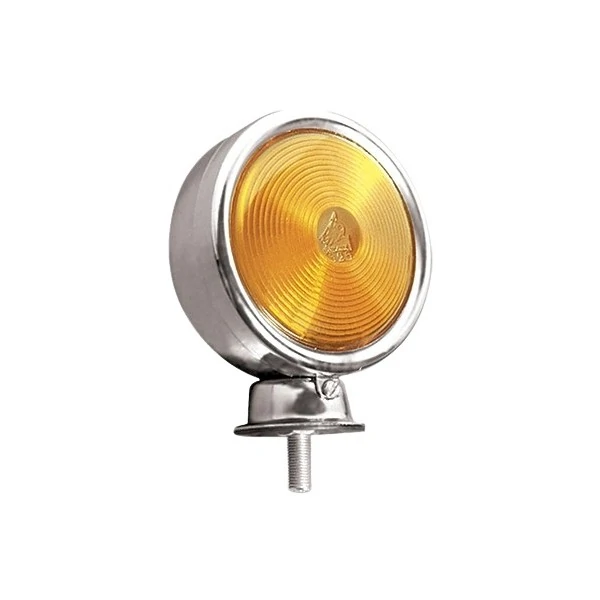Lanterna Âmbar Lente Reta Redonda Cromada - PRADOLUX PL06500001