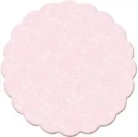 Tapetinho De Brigadeiro / Intermediate Plastic Liner For Candies 9 Cm, Pink Lace/ Rosa Renda