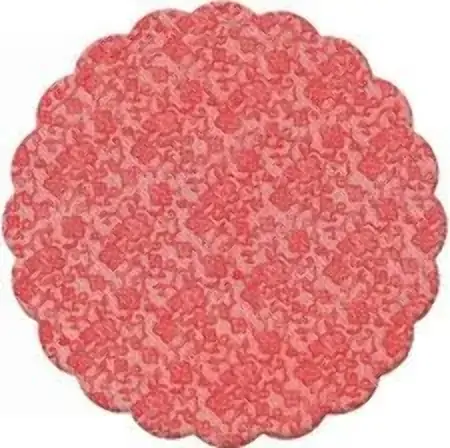Tapetinho De Brigadeiro / Intermediate Plastic Liner For Candies 9 Cm, Red Lace/ Vermelho Renda