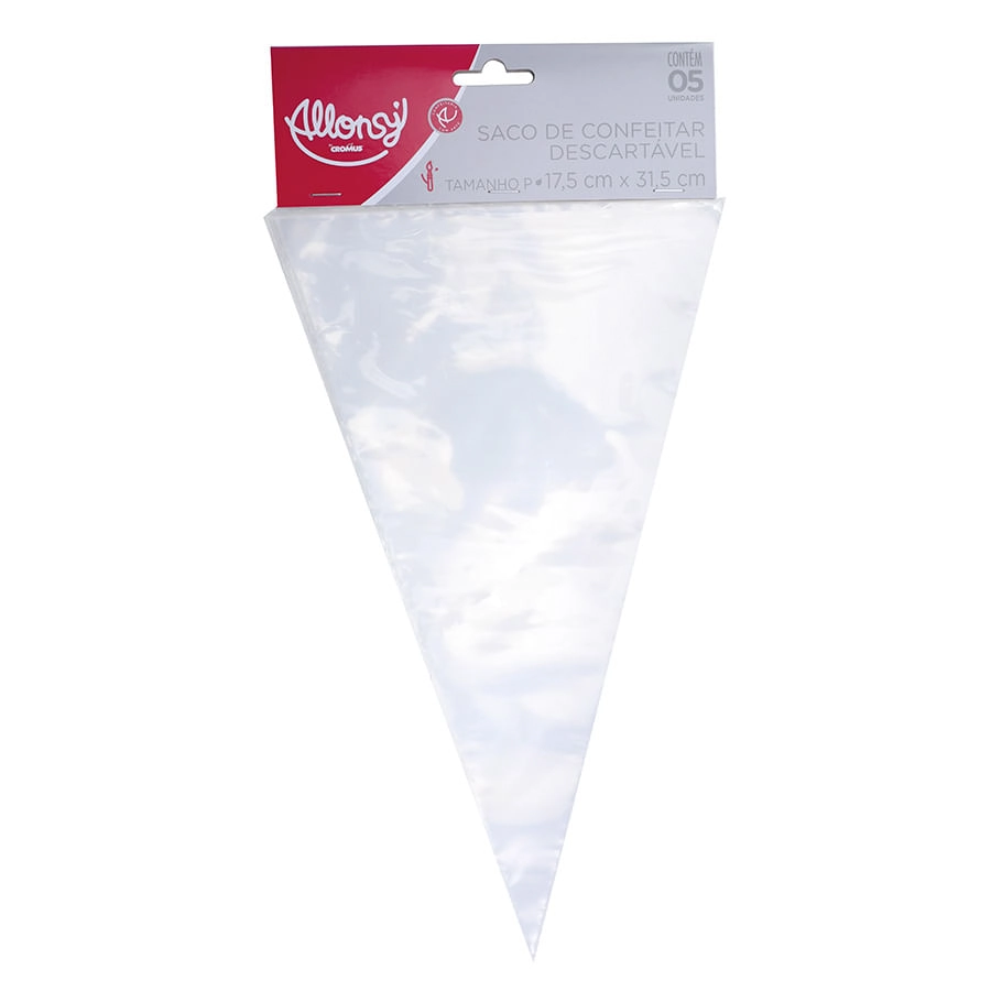 Saco Confeitar 5un 17,5x31,5cm 78000488 Allonsy