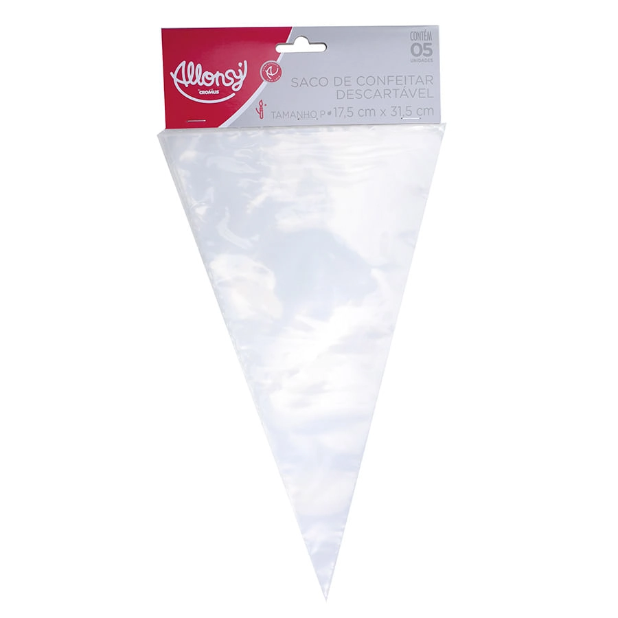 Saco Confeitar 5un 23,5x40,5cm 78000490 Allonsy