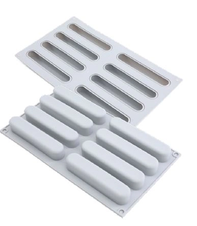 Forma De Silicone Eclair C/8 Cavidade 29,4x16,8x2,5cm Ref.78000530