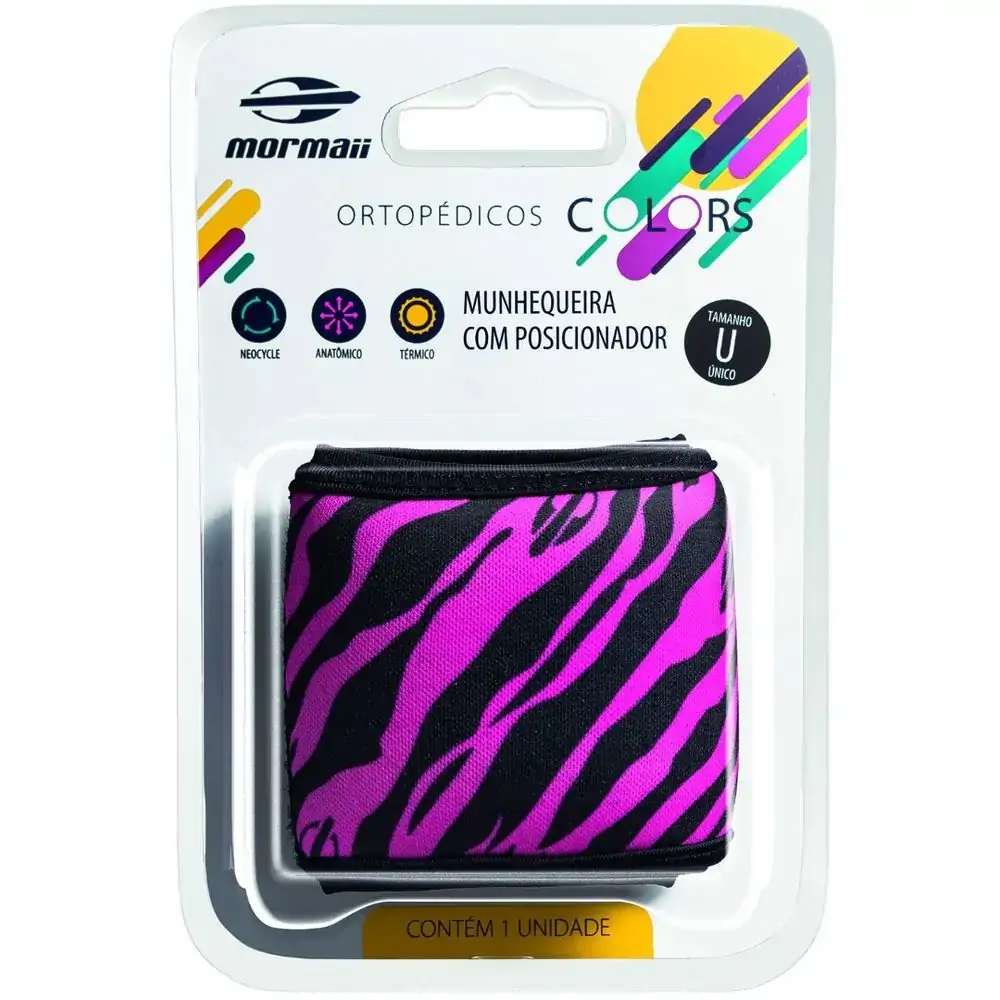 Munhequeira Com Posicionador Zebra Pink Mormaii