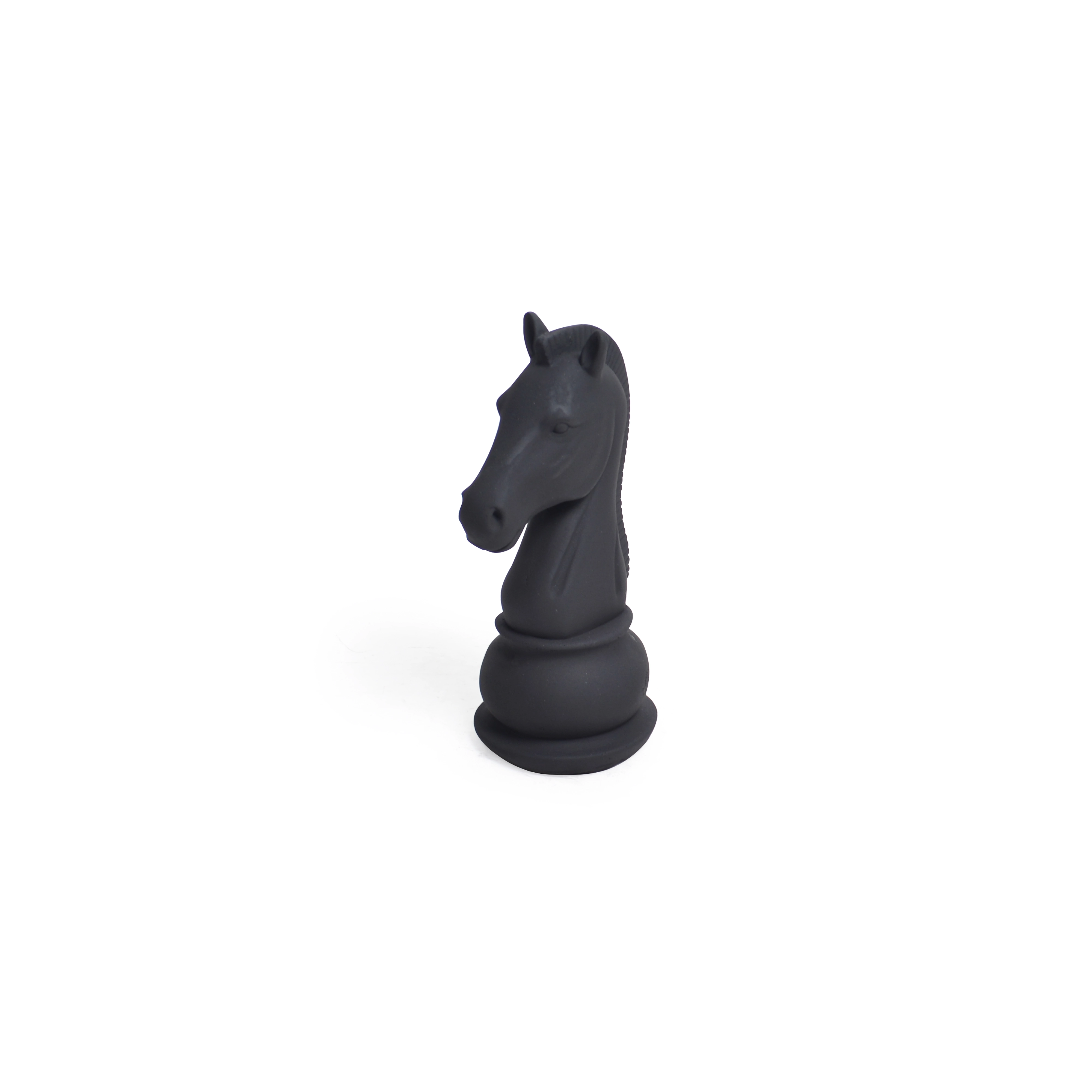Ornamento Cimento Cavalo Preto 16132 Home Glass