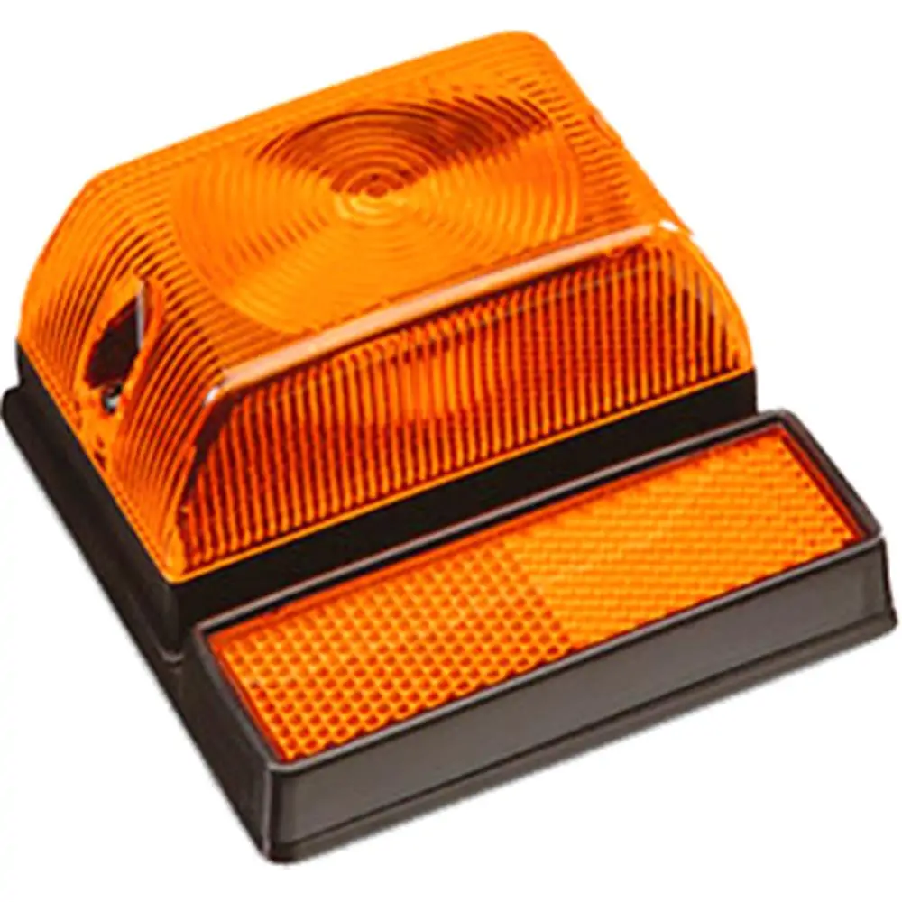Lanterna Lateral Retangular Âmbar 1 Polo com Refletor - SINALSUL 1119RAM