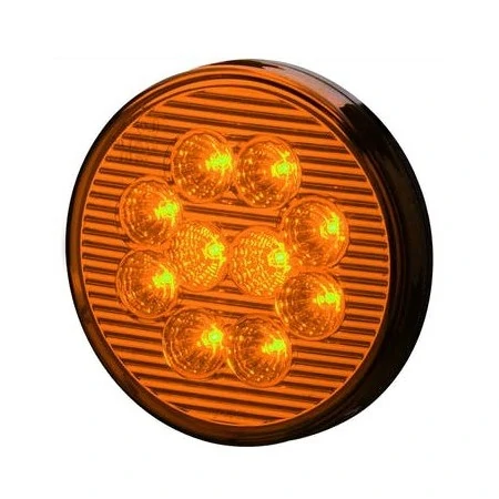 Lanterna Traseira 125mm Âmbar 10 Leds 24V - SINALSUL 207024AM