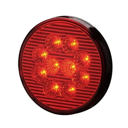 Lanterna Traseira Vermelha 10 Leds 24V 125mm - SINALSUL 207024VM