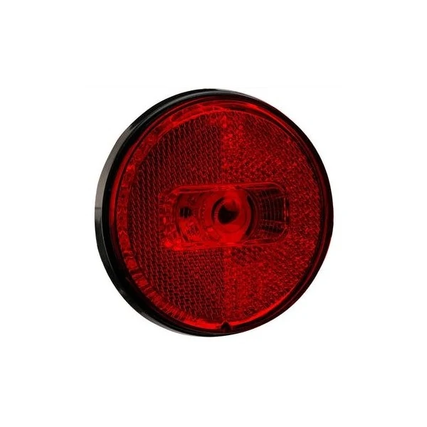 Lanterna Lateral Vermelha Redonda com Led Bivolt 65mm - SINALSUL 2045VM