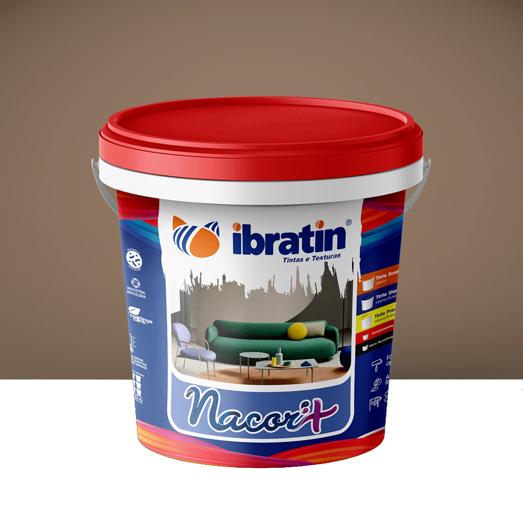 Selador para Textura Elegance Pigmentado Chocolate 15L Ibratin