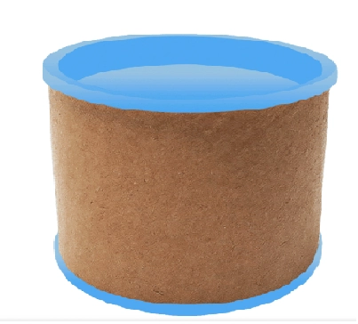 Lata Tubo 6x5cm C/tampa Plastica Azul Bebe